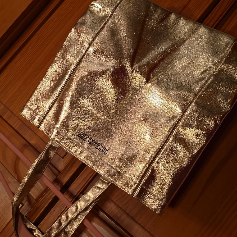 NWT MARC JACOBS Gold Fragrance Tote Bag
